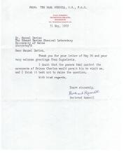 BR to Mansel Davies, 1969/05/31