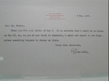 BR to James Fisher 1957/05/08