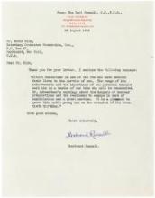 BR to Esterhazy Orchestra Foundation (David Blum), 1964/08/28 