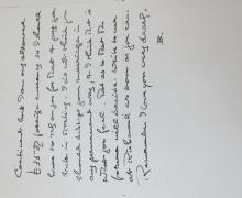 BR to Miriam Brudno Reichl, 1950/11/18*, verso